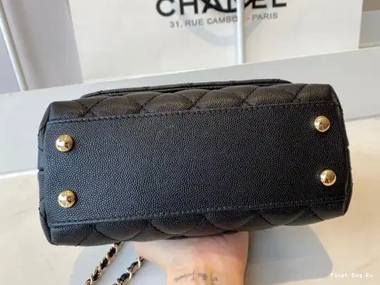 First Bag Ru MINI CHANEL TOP FLAP HANDLE BAG WITH 0706